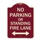 Signmission No Parking or Standing Fire Lane W/ Bidirectional Arrow Heavy-Gauge Alum, 24" x 18", BU-1824-23684 A-DES-BU-1824-23684 - alternate 1